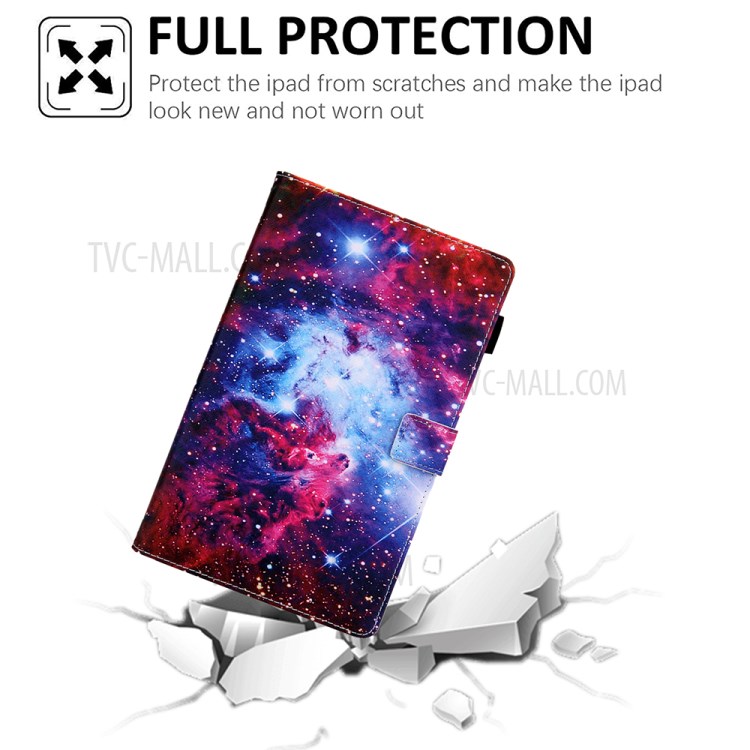 Pattern Printing Card Slots Flip Leather Tablet Case for Amazon Fire HD 10 (2017)/(2019) - Nebula-2