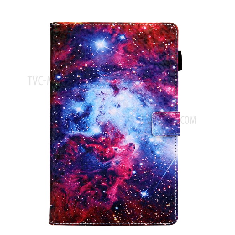 Pattern Printing Card Slots Flip Leather Tablet Case for Amazon Fire HD 10 (2017)/(2019) - Nebula-7