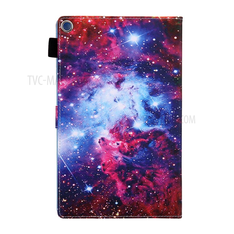 Pattern Printing Card Slots Flip Leather Tablet Case for Amazon Fire HD 10 (2017)/(2019) - Nebula-8