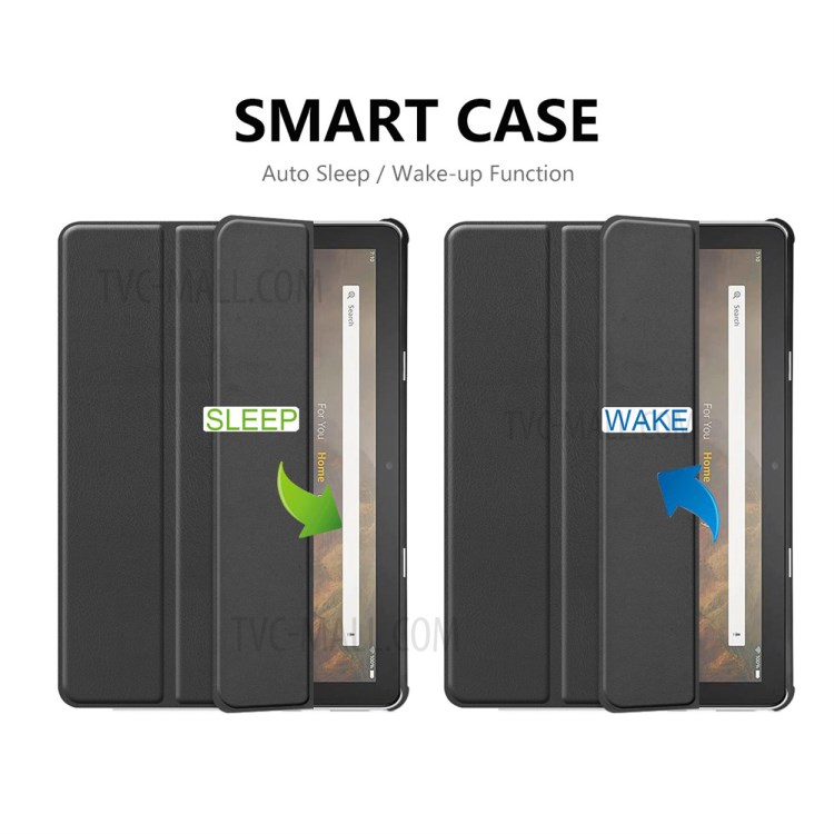 ENKAY ENK-8029 Tri-fold Stand PU Leather Auto-wake/Sleep Tablet Cover Shell Protector for Amazon Fire HD 10 (2021)/10 Plus (2021) - Black-2
