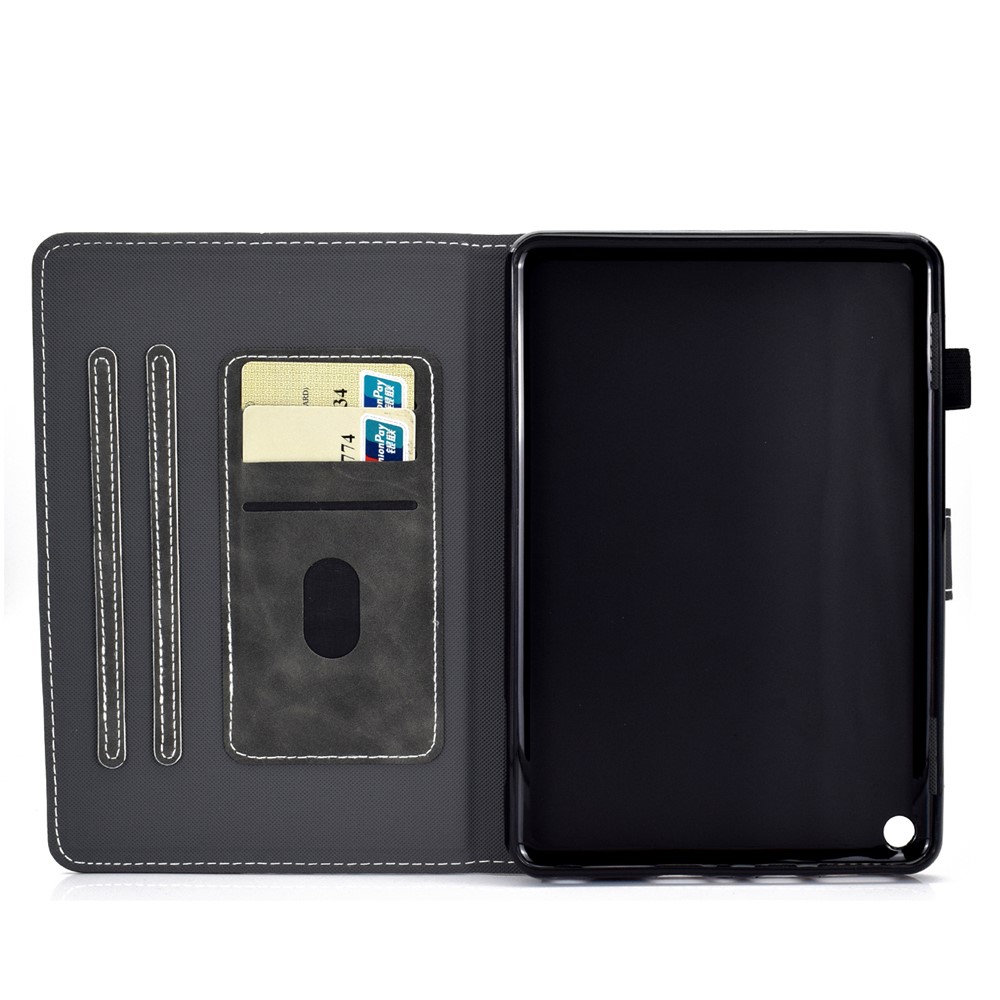 Microfiber Leather Stand Case with Card Slots for Amazon Fire HD 10 (2021) - Black-6