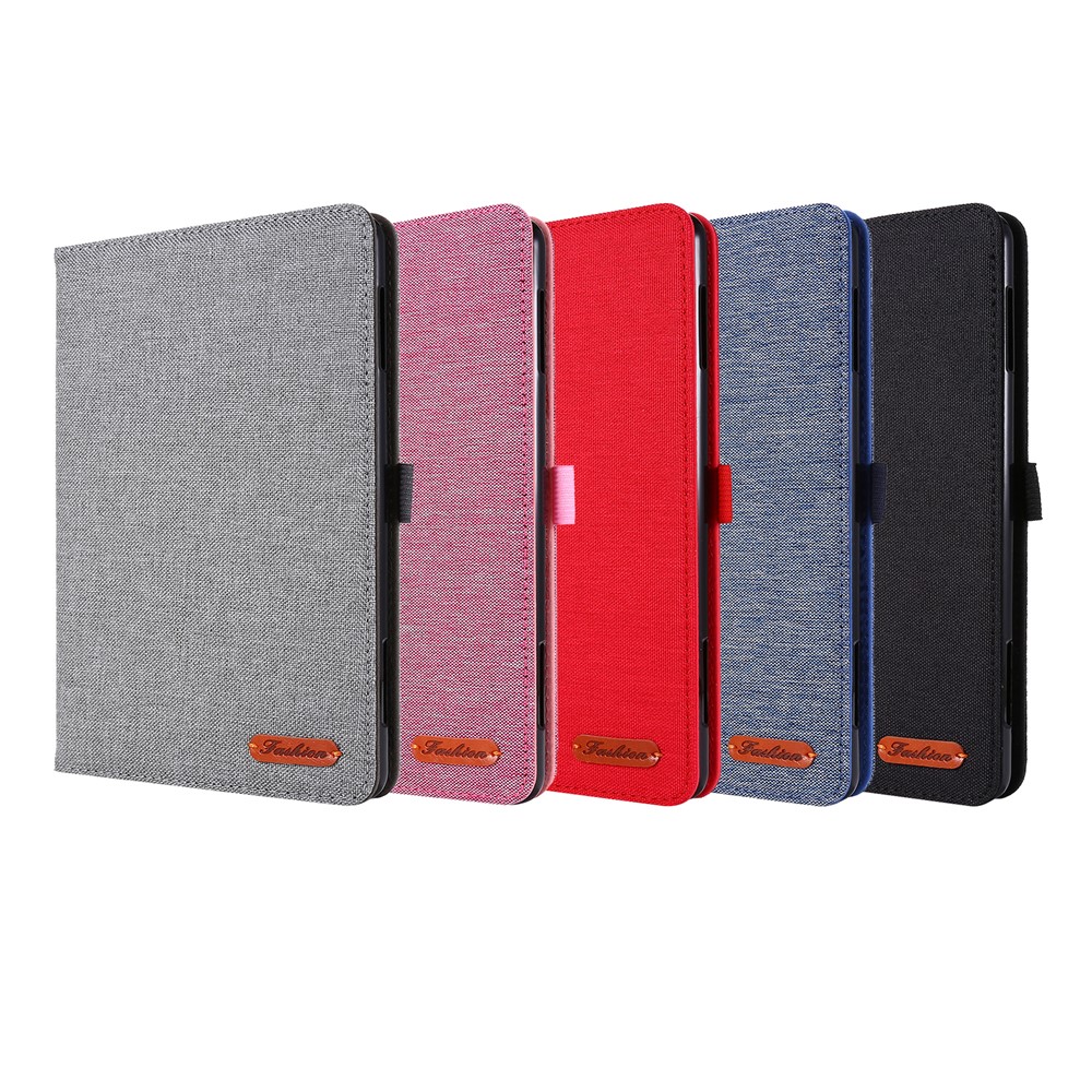 Cloth Texture Card Slots Stand Design Leather Tablet Case for Amazon Fire HD 10 (2021) / Fire HD 10 Plus (2021) - Grey-9