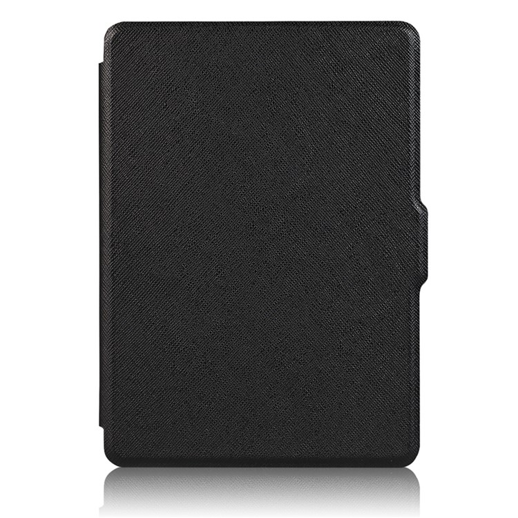 Cross Texture Slim Smart Leather Case for Amazon All-New Kindle - Black-2