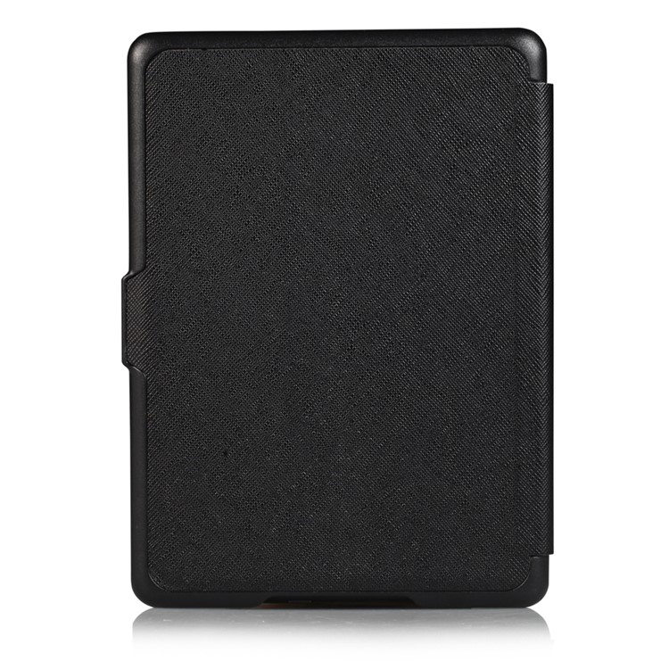 Cross Texture Slim Smart Leather Case for Amazon All-New Kindle - Black-3
