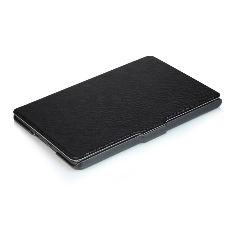 Cross Texture Slim Smart Leather Case for Amazon All-New Kindle - Black-5
