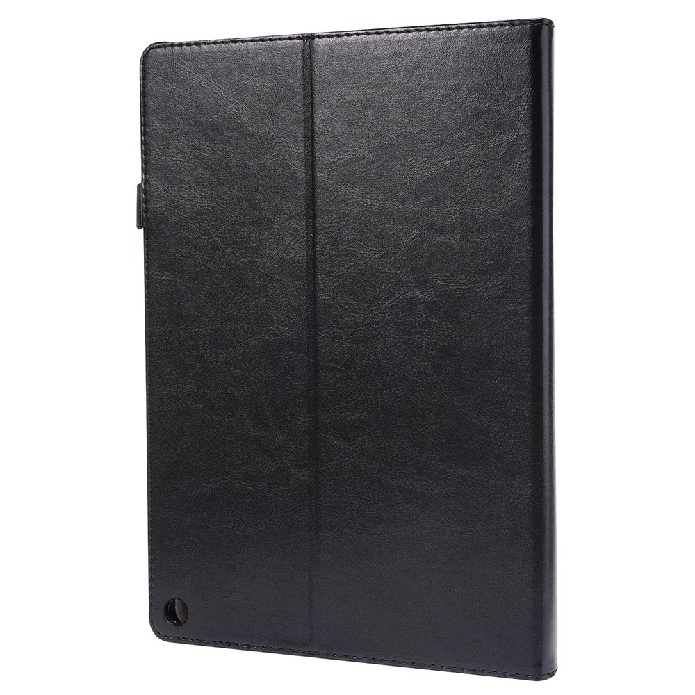 Crazy Horse Texture PU Leather Tablet Cover Case with Stand for Amazon Fire HD 10 (2021) - Black-3