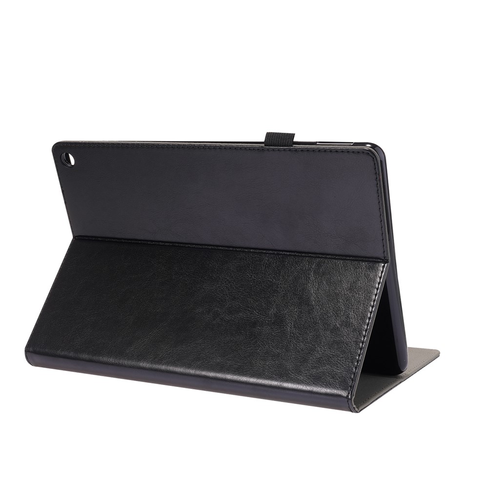 Crazy Horse Texture PU Leather Tablet Cover Case with Stand for Amazon Fire HD 10 (2021) - Black-6