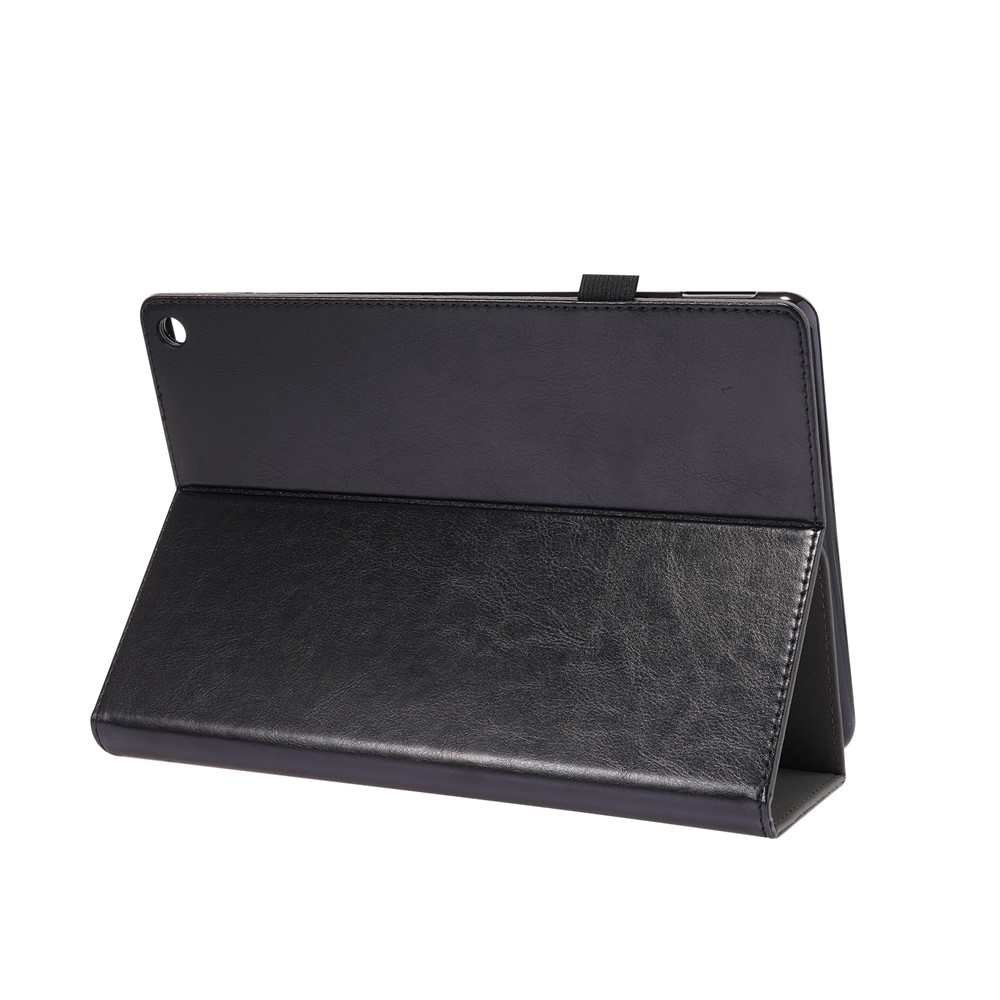 Crazy Horse Texture PU Leather Tablet Cover Case with Stand for Amazon Fire HD 10 (2021) - Black-7