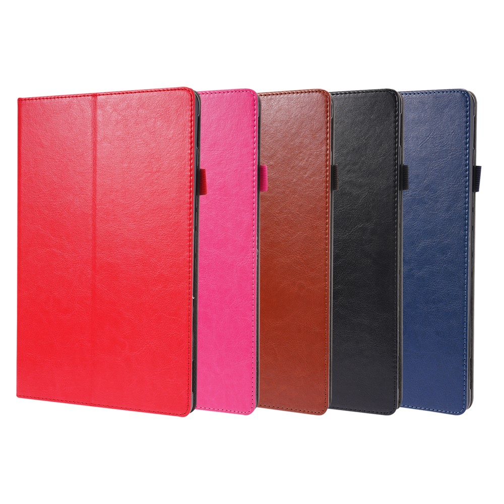 Crazy Horse Texture PU Leather Tablet Cover Case with Stand for Amazon Fire HD 10 (2021) - Black-9