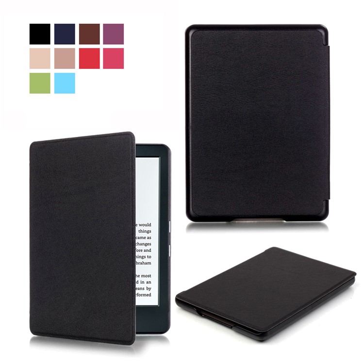 Smart Leather Case for Amazon Kindle (2016) - Black-1