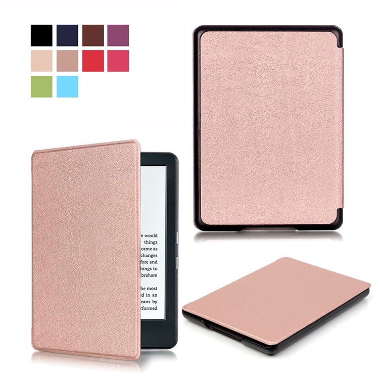 Smart Leather Cover Case for Amazon Kindle (2016) - Rose Gold-1