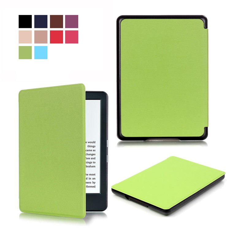 PU Leather Smart Case Cover for Amazon Kindle (2016) - Green-1