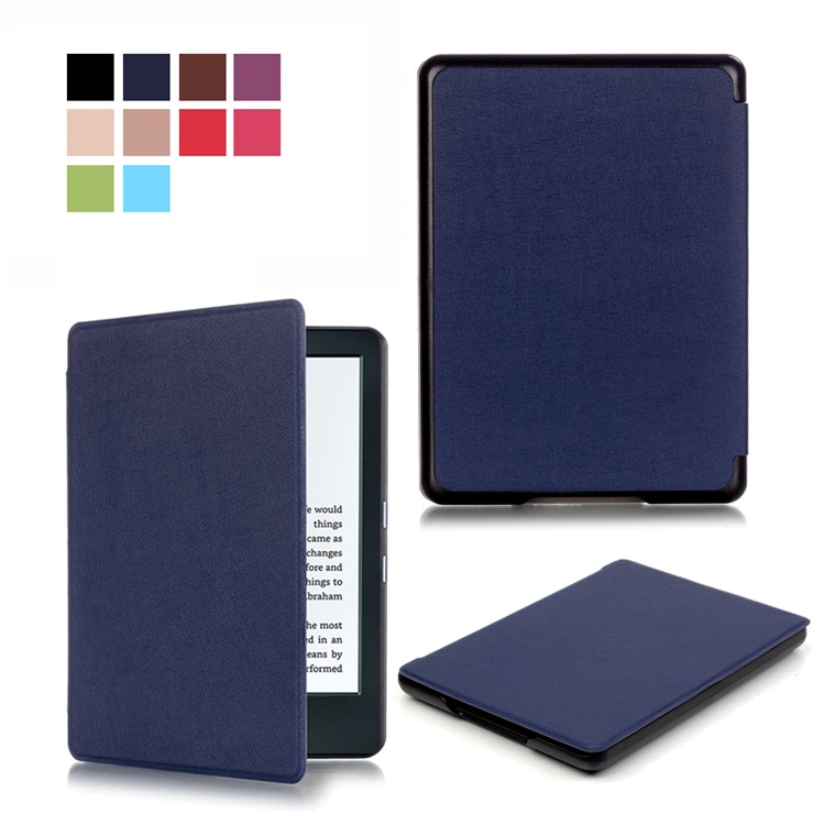 Leather Smart Cover for Amazon Kindle (2016) - Dark Blue-1