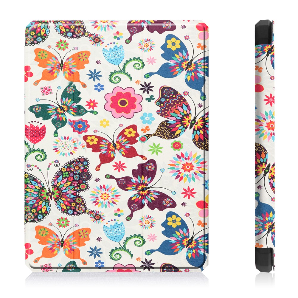 Pattern Printing PU Leather Shockproof Shell Smart Cover with Auto Wake/Sleep for Amazon Kindle Paperwhite 5 6.8-inch (2021) - Colorful Butterflies-3