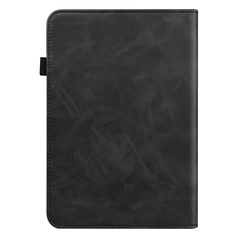 Line Imprinted Folio Stand PU Leather Auto Wake/Sleep Tablet Case with Card Slots for Amazon Kindle Paperwhite 5 (2021) - Black-2