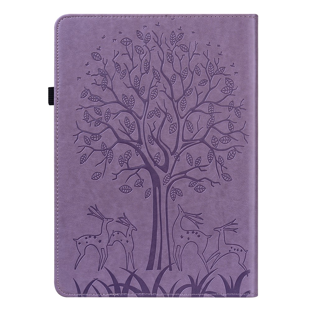 Tree Deer Imprinted PU Leather Stand Smart Auto Sleep/Wake Case with Card Slots for Amazon Kindle Paperwhite 5 (2021) - Purple-3