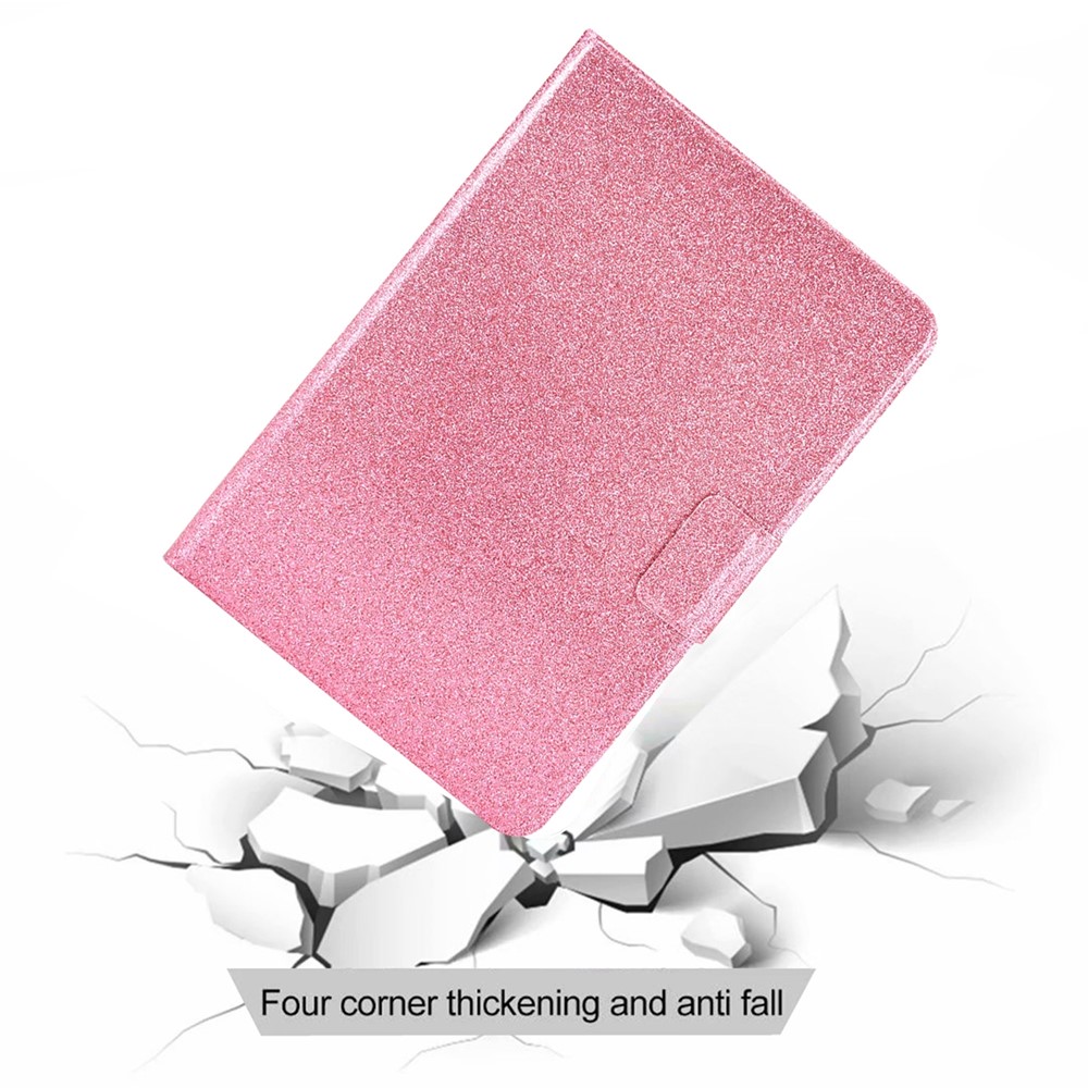 Glittering Powder PU Leather Shockproof Folio Stand Cover Protector with Card Slots for Amazon Kindle Paperwhite 5 (2021) - Pink-9