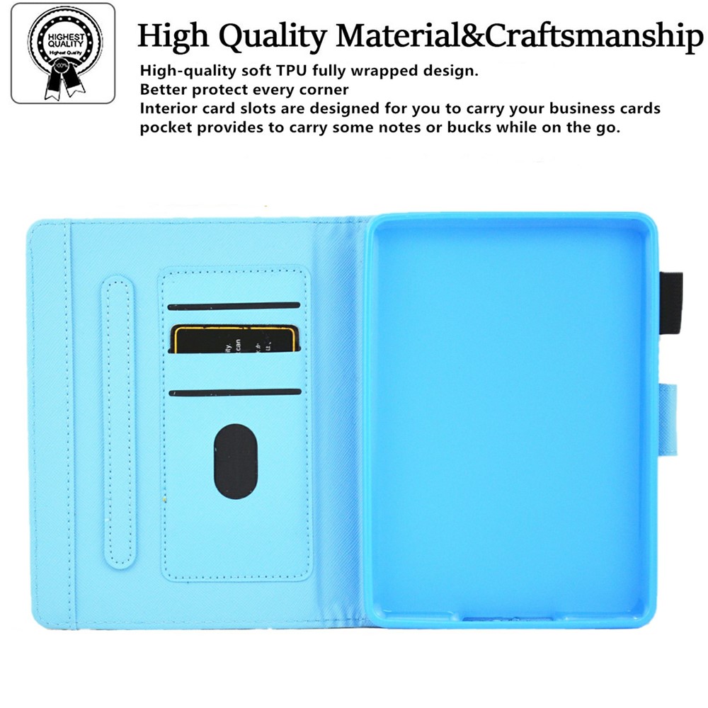 Foldable Stand Card Slots Design Pattern Printing Full Protection Leather Case Cover for Amazon Kindle Paperwhite 5 (2021) - Sakura-6