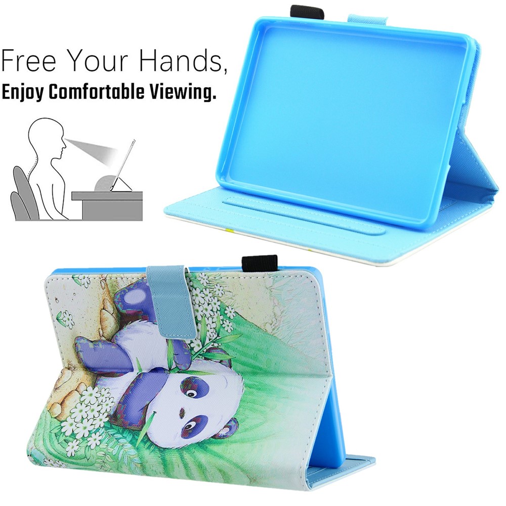 Pattern Printing Stand Card Holder PU Leather Case Cover with Auto Wake/Sleep for Amazon Kindle Paperwhite 5 (2021) - Cute Panda-6