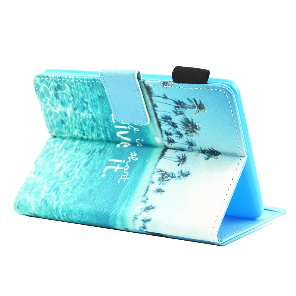 Pattern Printing Stand Leather Case Protector with Auto Wake/Sleep and Card Holder for Amazon Kindle Paperwhite 5 (2021) - Seabeach-6