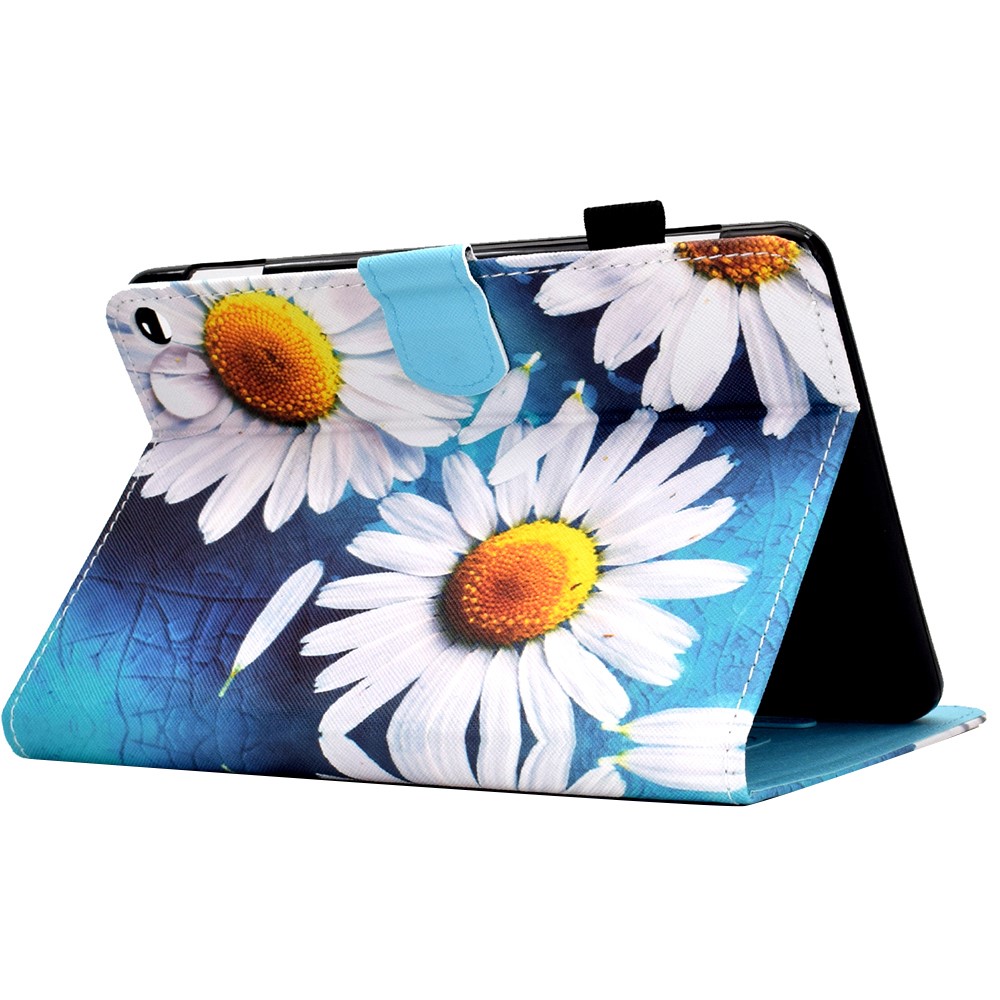 For Amazon Fire HD 8 (2020) Stylish Well-protected Pattern Printing Stitching Leather Cover Tablet Case with Card Holder and Stand - Sunflower-5