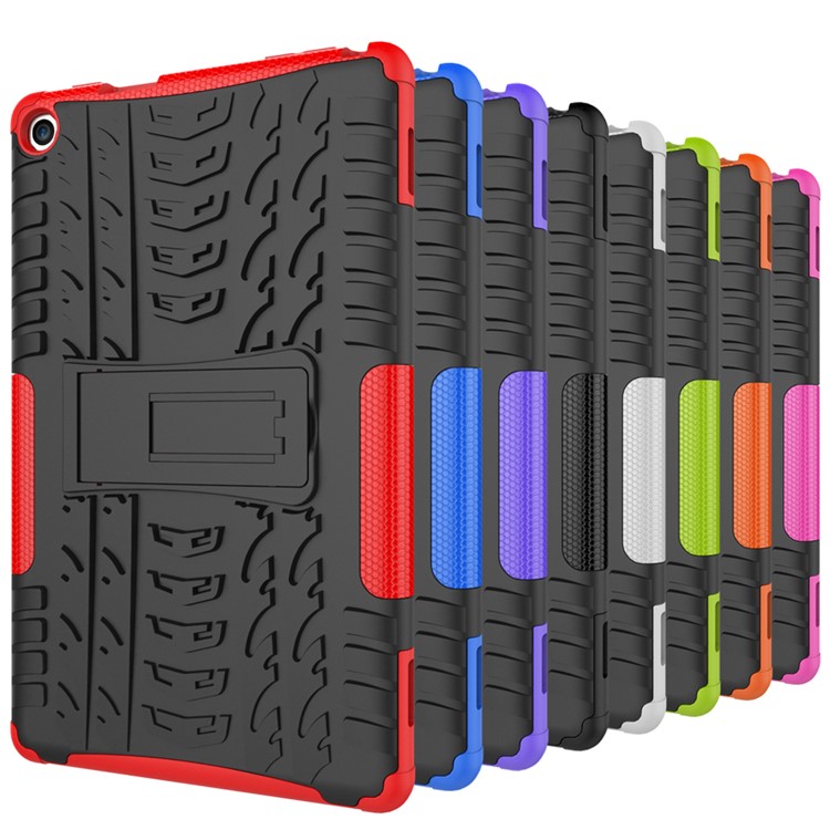 Cool Tyre Pattern PC + TPU Kickstand Case for Amazon Fire HD 8 (2016) - Black-12
