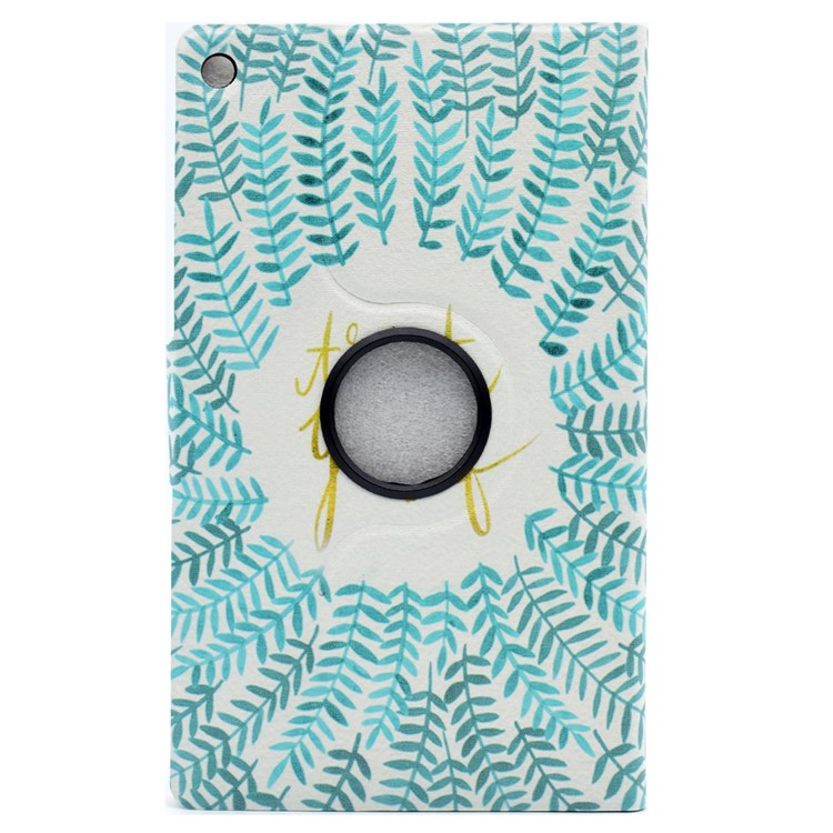 Patterned PU Leather Rotary Stand Shell for Amazon Fire HD 8 (2016) - Treat Yourself-3