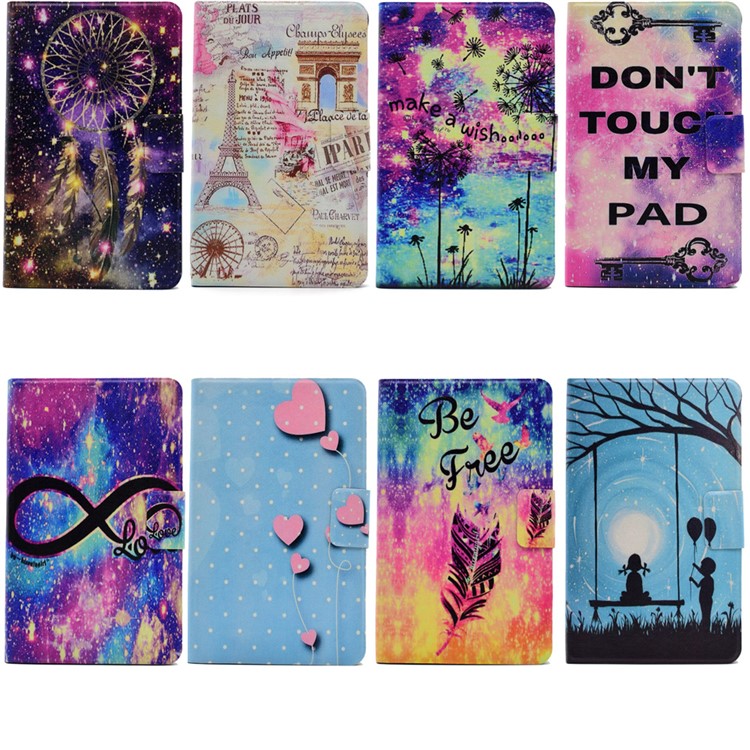 For Amazon Kindle Fire HD 7 Fragrant Patterned Rotary Stand Case with Card Slots - Girl and Boy Playing-11
