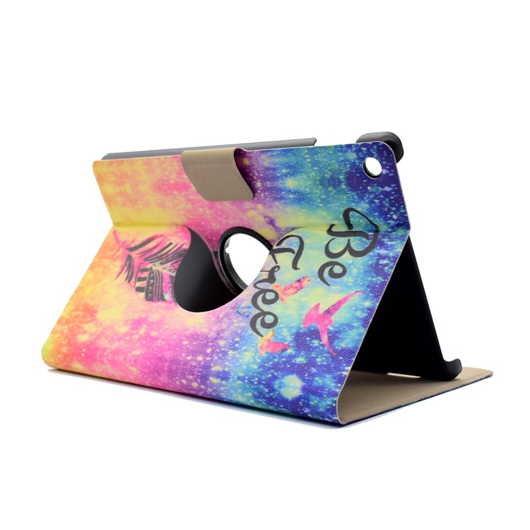 Pattern Printing Leather Card Slots Tablet Cover for Amazon Fire HD 8 (2016) - Feather and Be Free-4