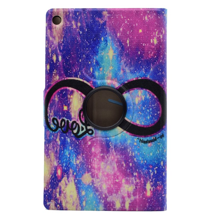 For Amazon Fire HD 8 (2016) Pattern Printing Leather Card Holder Tablet Cover - Galaxy LOVE-3