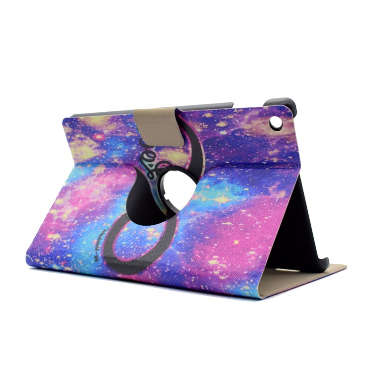 For Amazon Fire HD 8 (2016) Pattern Printing Leather Card Holder Tablet Cover - Galaxy LOVE-4