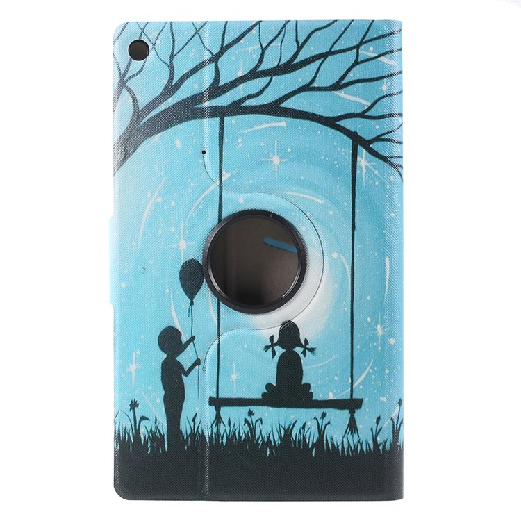 Pattern Printing Leather Stand Case for Amazon Kindle 8th Generation 2016 - Girl on a Swing-2