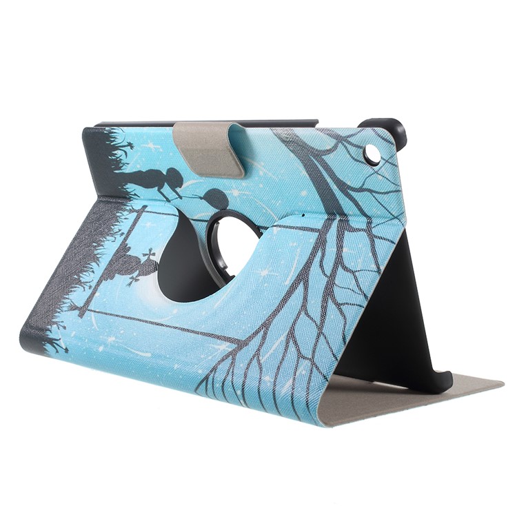 Pattern Printing Leather Stand Case for Amazon Kindle 8th Generation 2016 - Girl on a Swing-4