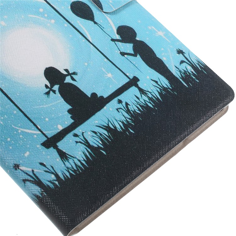 Pattern Printing Leather Stand Case for Amazon Kindle 8th Generation 2016 - Girl on a Swing-8