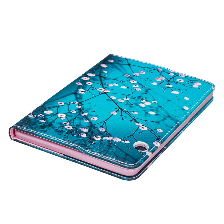 Pattern Printing Leather Wallet Tablet Case for Amazon Kindle Voyage - Tree with Flowers-5