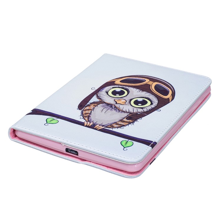 For Amazon Kindle Voyage Pattern Printing Leather Wallet Protective Cover - Adorable Owl-4