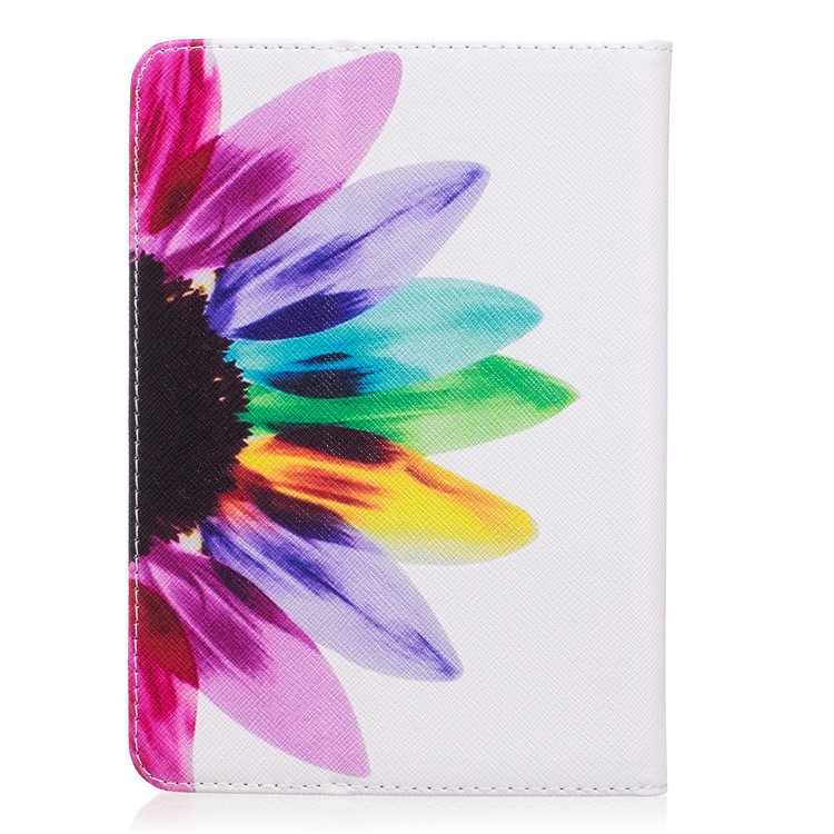 Pattern Printing Leather Wallet Case Stand for Amazon Kindle Paperwhite 3/2/1 - Colorful Petals-3