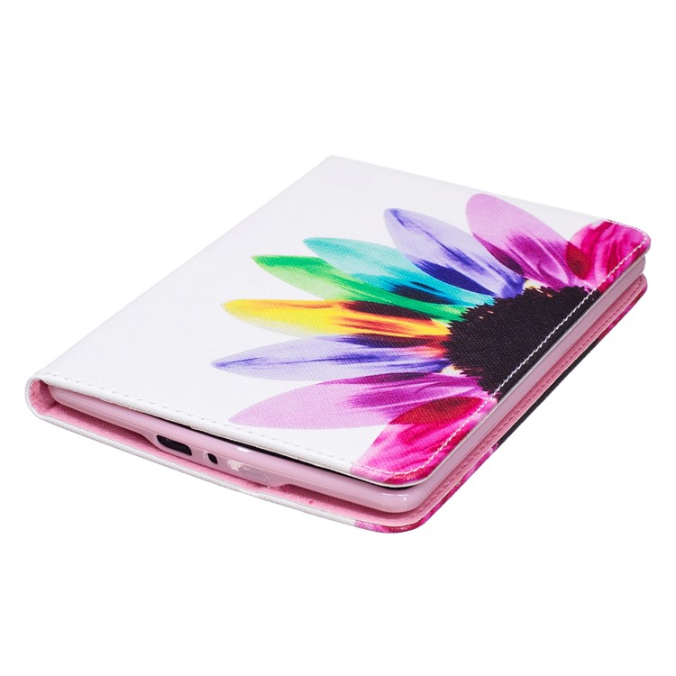 Pattern Printing Leather Wallet Case Stand for Amazon Kindle Paperwhite 3/2/1 - Colorful Petals-4
