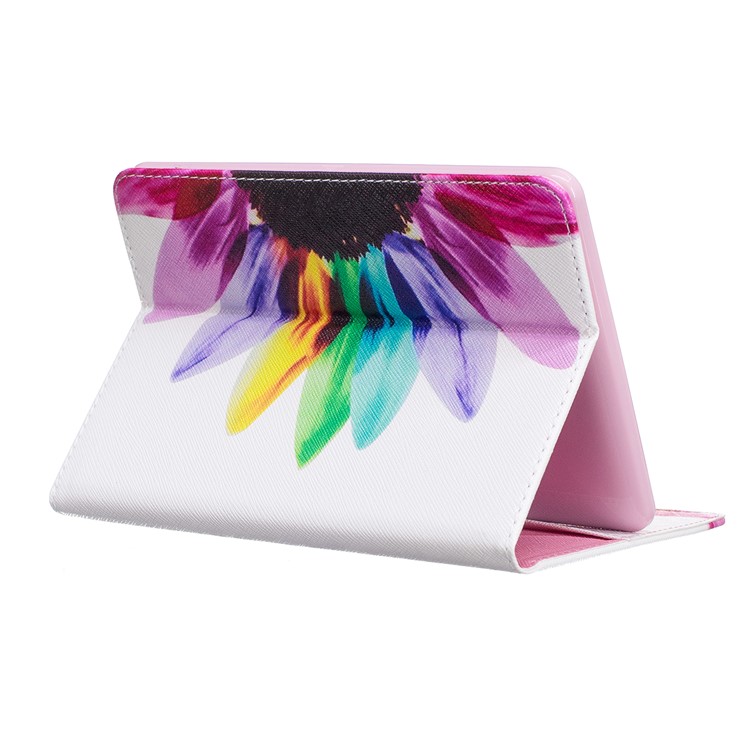 Pattern Printing Leather Wallet Case Stand for Amazon Kindle Paperwhite 3/2/1 - Colorful Petals-6