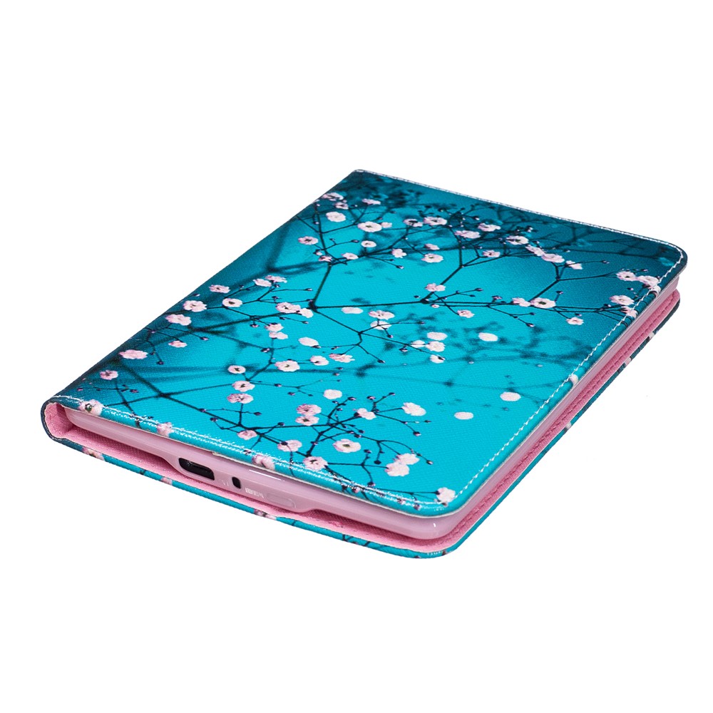 Motif imprimé Portefeuille en cuir pour tablette pour Amazon Kindle Paperwhite 3/2/1 - Arbre avec fleurs-4
