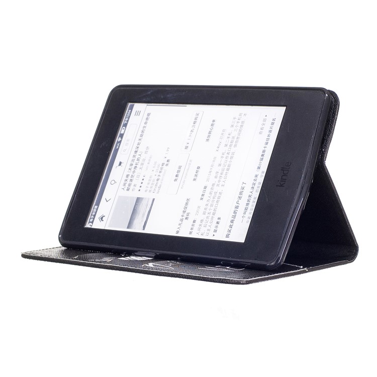 Patterned Leather Wallet Tablet Shell for Amazon Kindle Paperwhite 3/2/1 - Do Not Touch Me-7