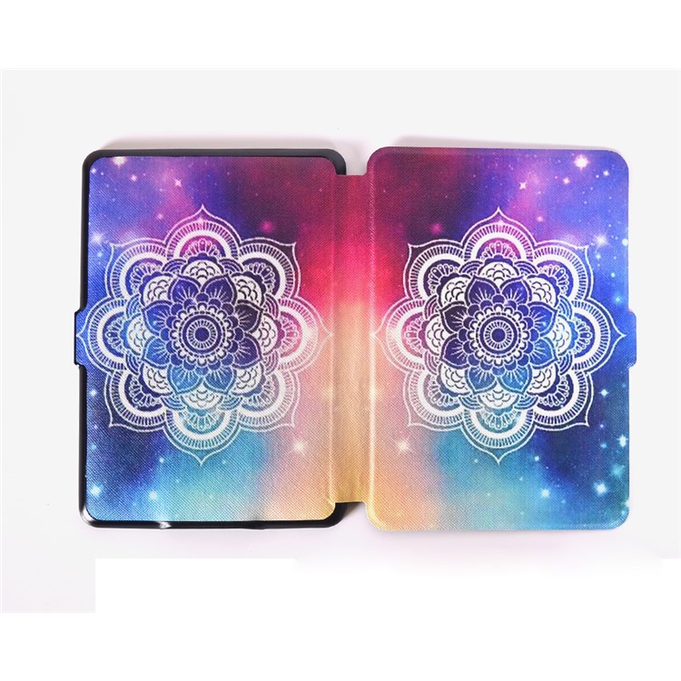 Pattern Printing Leather Flip Case for Amazon Kindle Paperwhite 3/2/1 - Henna Lotus-15