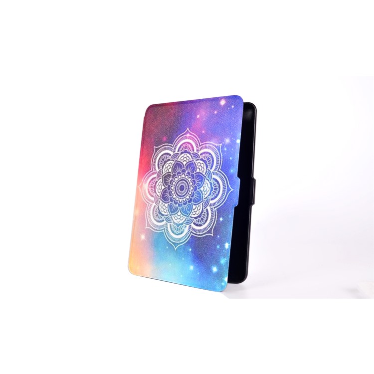 Pattern Printing Leather Flip Case for Amazon Kindle Paperwhite 3/2/1 - Henna Lotus-4