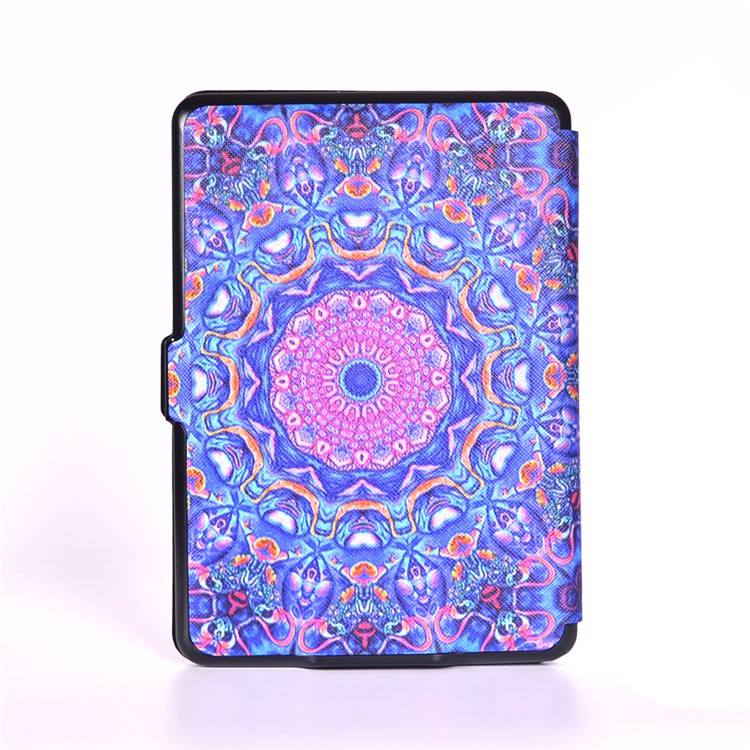 Leather Patterned Case for Amazon Kindle Paperwhite 3/2/1 - Purple and Blue Bohemia Pattern-2