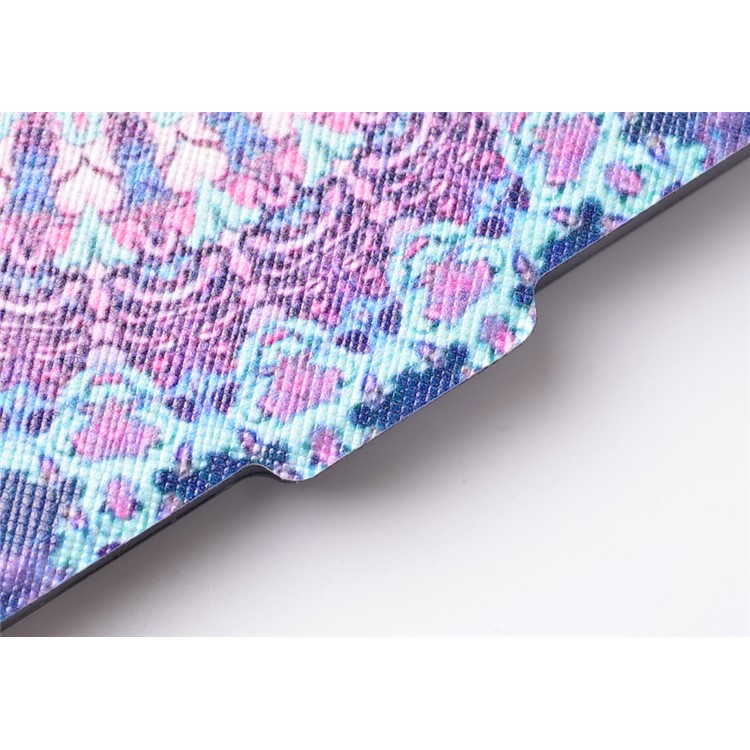 Pattern Printing Leather Folio Case for Amazon Kindle (2016) - Cyan and Purple Bohemia Pattern-3