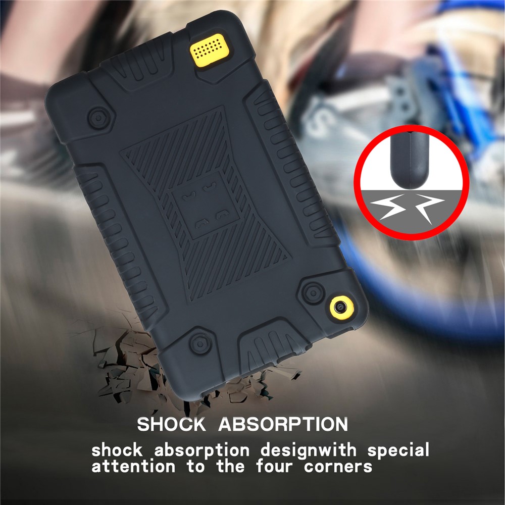 Soft Silicone Protective Shell Case for Amazon Fire 7 2017 - Black-2