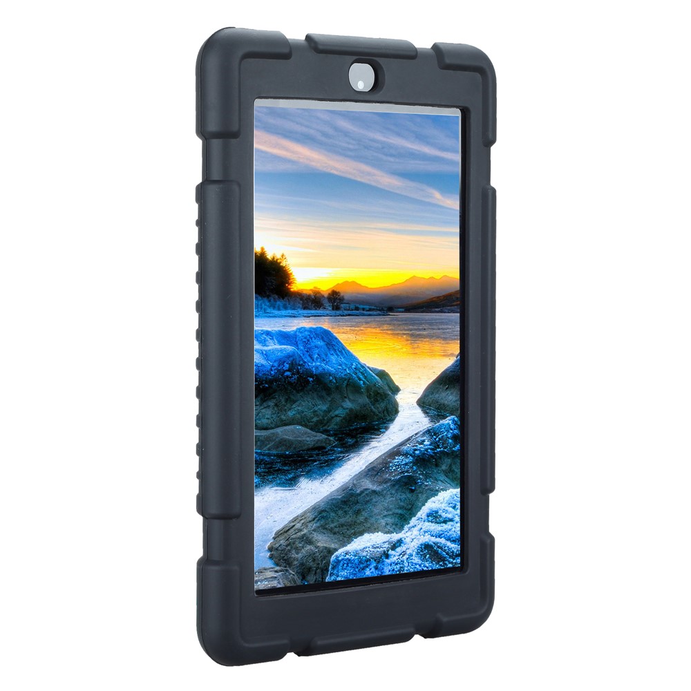 Soft Silicone Protective Shell Case for Amazon Fire 7 2017 - Black-7