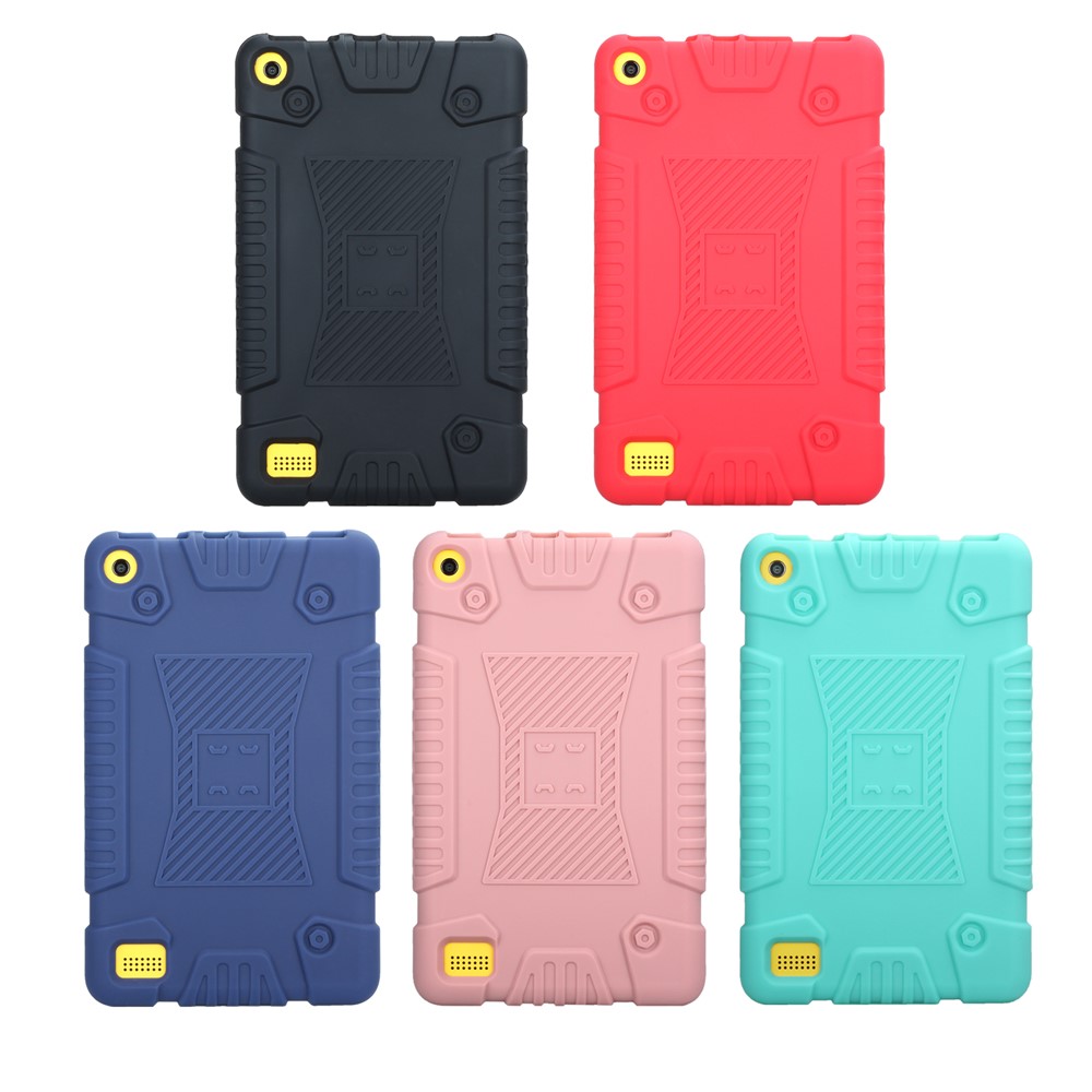 Soft Silicone Protection Casing for Amazon Fire 7 2017 - Red-11