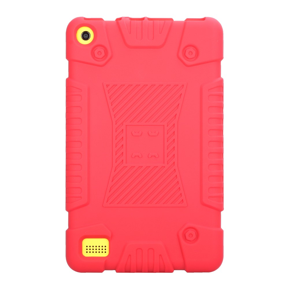 Soft Silicone Protection Casing for Amazon Fire 7 2017 - Red-5
