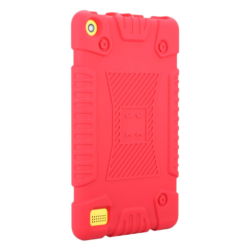 Soft Silicone Protection Casing for Amazon Fire 7 2017 - Red-6